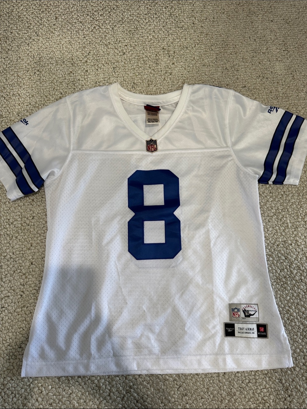 Reebok Dallas cowboys jersey Troy aikman 8
